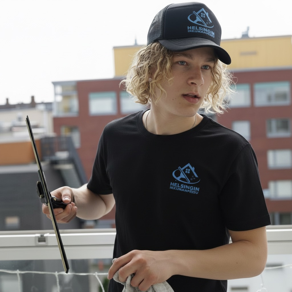 Helsingin Ikkunanpesijöiden pesijä töissä